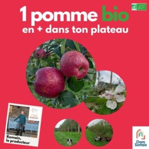 une pomme bio restaurant scolaire dom sortais